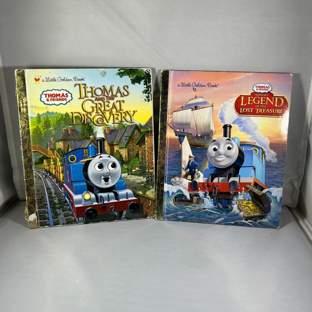 Thomas & Friends Little Golden Books Set Of 2: Thomas And The Great Discovery &